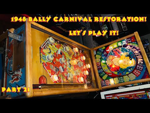 Gameplay - 1948 Bally Carnival Pinball Machine Restoration - Part 21