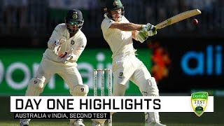 Aussies battle hard against valiant India  Second 