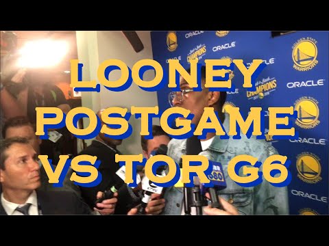 KEVON LOONEY postgame on “superstars Klay and KD (Durant) setting examples”, after Game 6 NBA Finals