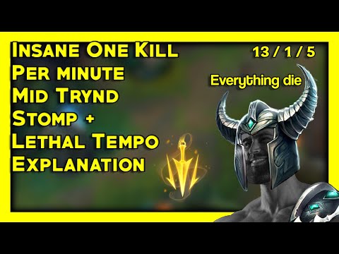INSANE 1 Kill Per Minute Mid Tryndamere STOMP - Yasukeh Mid Tryndamere gameplay