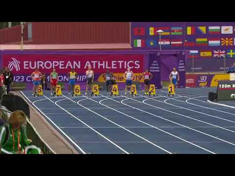 Men's 100m Semi Final 1/2 2019 European Athletics U23 Championships