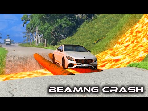Cars vs Lava River from Volcano | BeamNG.drive | Best Moments