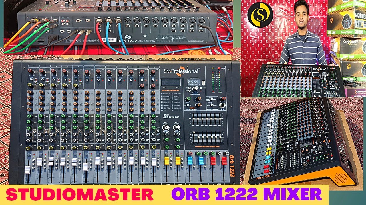 STUDIOMASTER ORB 1222 MIXER UNBOXING PRICE TESTING VIDEO