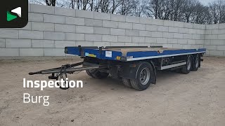 Remorque plate-forme Burg BPA 10-18 PCXXX 3 axles APK 06/26 Open Steerin Axle | Image 4 - Autoline