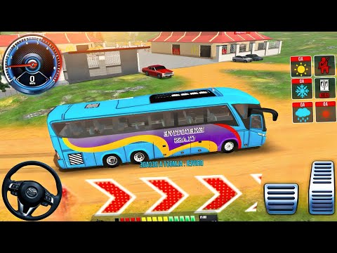 Offroad Coach Bus Driving Simulator 3D - Real Uphill Bus Drive 2024 - Android GamePlay