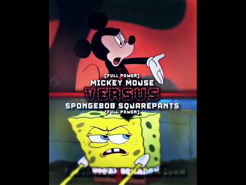 Mickey Mouse Vs SpongeBob SquarePants #meme #edit #vsbattle #disney #nickelodeon