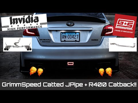 GRIMMSPEED CATTED JPIPE + INVIDIA R400! - INSTALL& REVIEW - Subaru WRX 15+