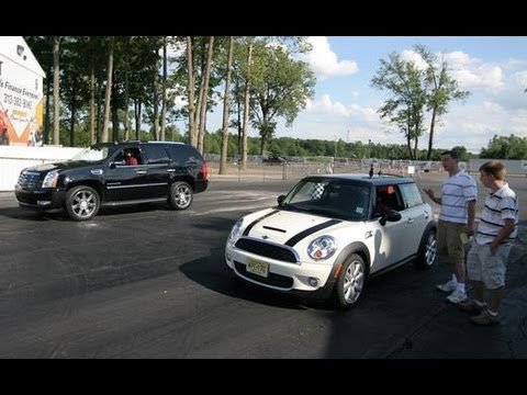 Cadillac Escalade vs. Mini Cooper S – CAR and DRIVER