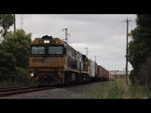 A day of Pacific National Trains around Melbourne