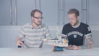 YouTube thumbnail: LEGO Star Wars UCS Snowspeeder (75144) Designer Video