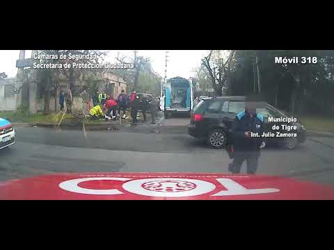 Un ciclista fue embestido violentamente por un automóvil en Don Torcuato: se encuentra fuera de peligro