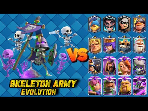 Skeleton Army Evolution vs All Cards - Clash Royal | Royal Ovs