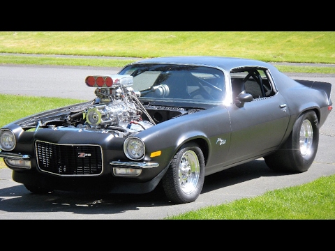 (1st start) 1972 Z-28 Camaro w/ 496 stroker  8-71 Weiand Supercharger
