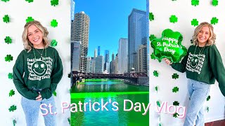 ST. PATRICK'S DAY IN CHICAGO: Chicago River dyed green, Bar crawl, Weekend in my life 🍀