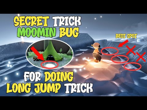 Secret bug Moomin for do Long Jump trick in Trial of Water | Tutorial Long jump easily | Sky Cotl