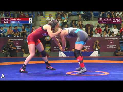 Round 3 WW - 61 kg: A. CADMAN (USA) v. A. NICKEL (CAN)