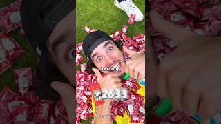 CUANTOS SOBRES DE CATSUP SE NECESITAN PARA LLENAR UN BOTE?😱🥫