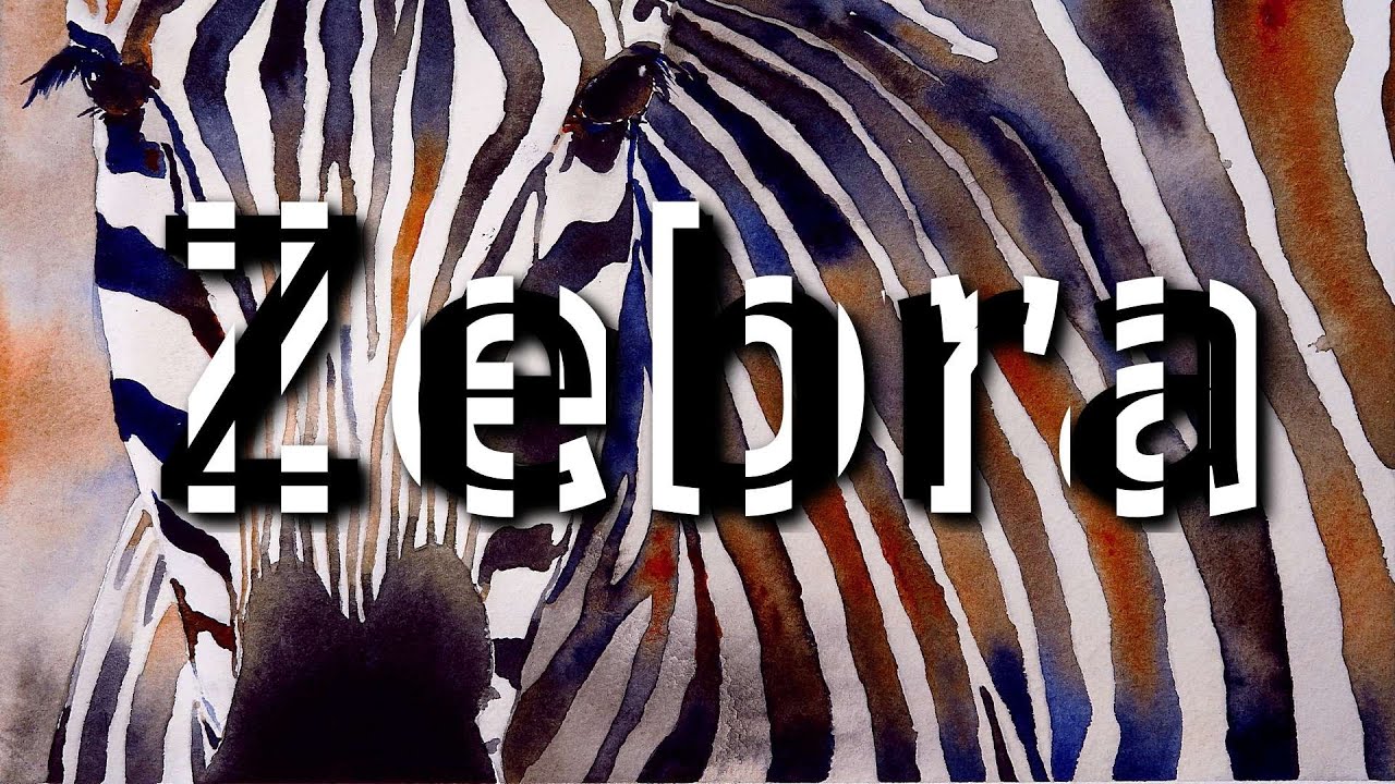 ZEBRA - watercolor by Erik Lundgren
