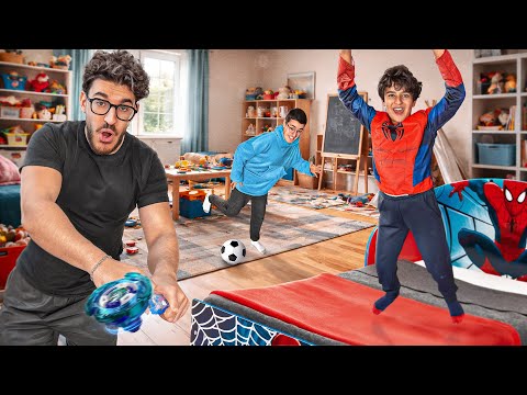 TOUTE UNE JOURNÉE ENFERMÉ DANS LA CHAMBRE DE NOTRE PETIT FRÈRE ! On a retourné sa chambre..