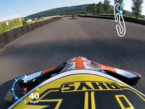 Kinsham raceway pro kart using GoPro gps onboard
