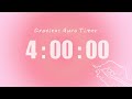 4 Hour Silent Study Timer Soft Alarm Only Pink Aesthetic ADHD Friendly