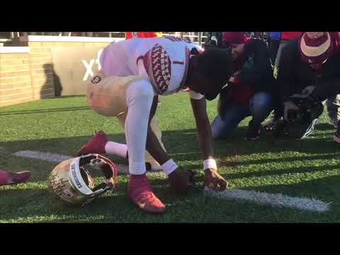 FSU QB James Blackman Took Scissors & Cut Out Boston College Field Turf After Win