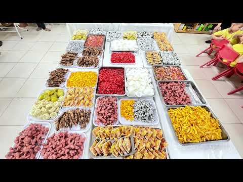 Trường Mầm non B xã Tứ Hiệp tổ chức tiệc buffet cho trẻ