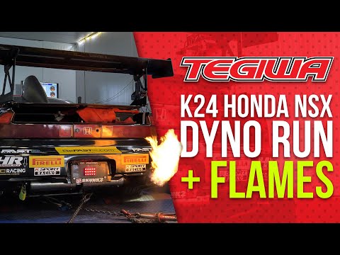 K24 HONDA NSX DYNO RUN!! BIG FLAMES!! (SLOW-MO FOOTAGE!)