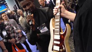 Video thumbnail for NAMM 2013: Tosin Abasi of Animals As Leaders Introduces Signature Ibanez TAM100 Guitar by Damian Fanelli