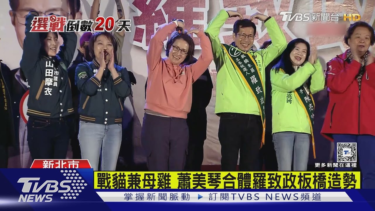 戰貓兼母雞 蕭美琴合體羅致政板橋造勢