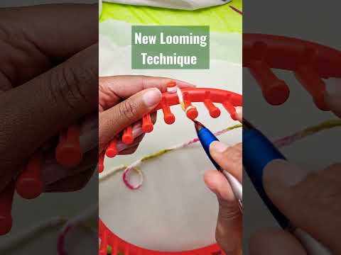 New Looming Technique Learned on TikTok #knitting #loom #tiktok #asmr #handmade