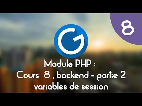 Formation IMM Module PHP Cours tuto 8 backend partie 2 les variables de session
