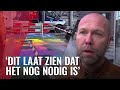Dit regenboogpad is na één dag al beklad met anti-homotekst
