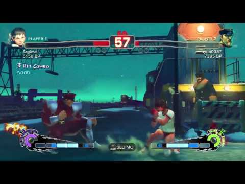 SSF4 Sakura (Argless) vs  M Bison (hyun0387)
