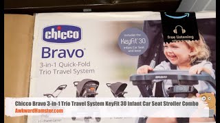 Chicco Bravo 3-in-1 Trio Travel System KeyFit 30 Infant Car Seat Stroller Combo