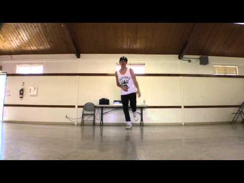 Tristan Blaine messing around during rehearsal (choreography by David Moore)