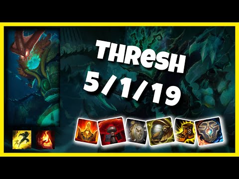 Challenger Thresh Support (5/1/19) Gameplay Replay - Patch 10.18