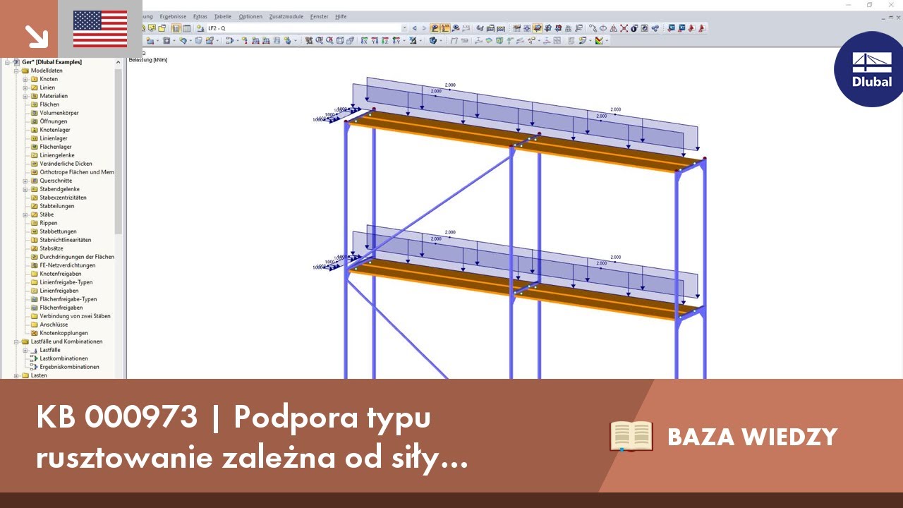 KB 000973 | Podpora typu rusztowanie zależna od siły normalnej