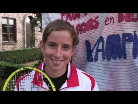 Magali Kempen (11) uit Morkhoven Belgisch én Vlaams Kampioen tennis