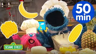 Cook with Yellow Fruits & Vegetables!🍌🌽| Cookie Monster Foodie Truck Compilation