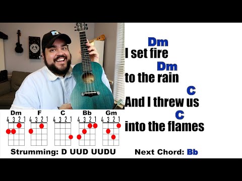 SET FIRE TO THE RAIN - Adele (Ukulele Play Along with Chords and Lyrics)