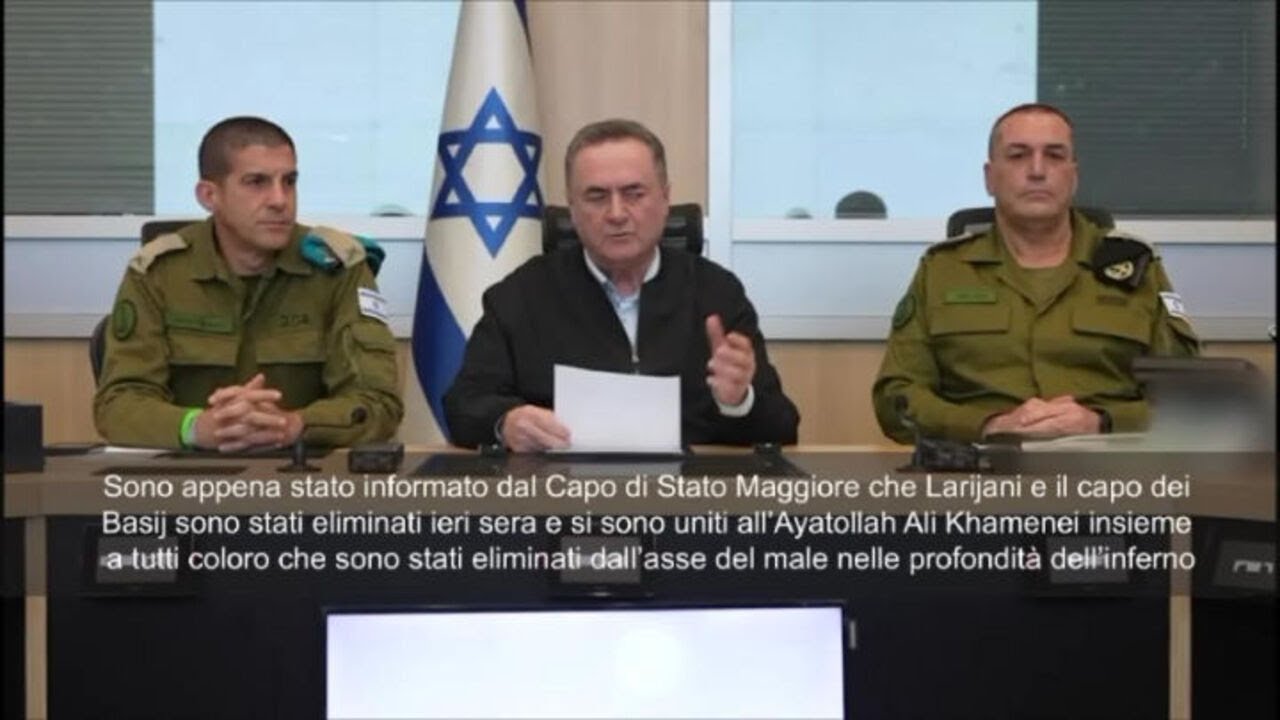 Guerra Iran, Katz (Min. Difesa Israele): Ali Larijani e Gholam Reza Soleimani sono stati uccisi