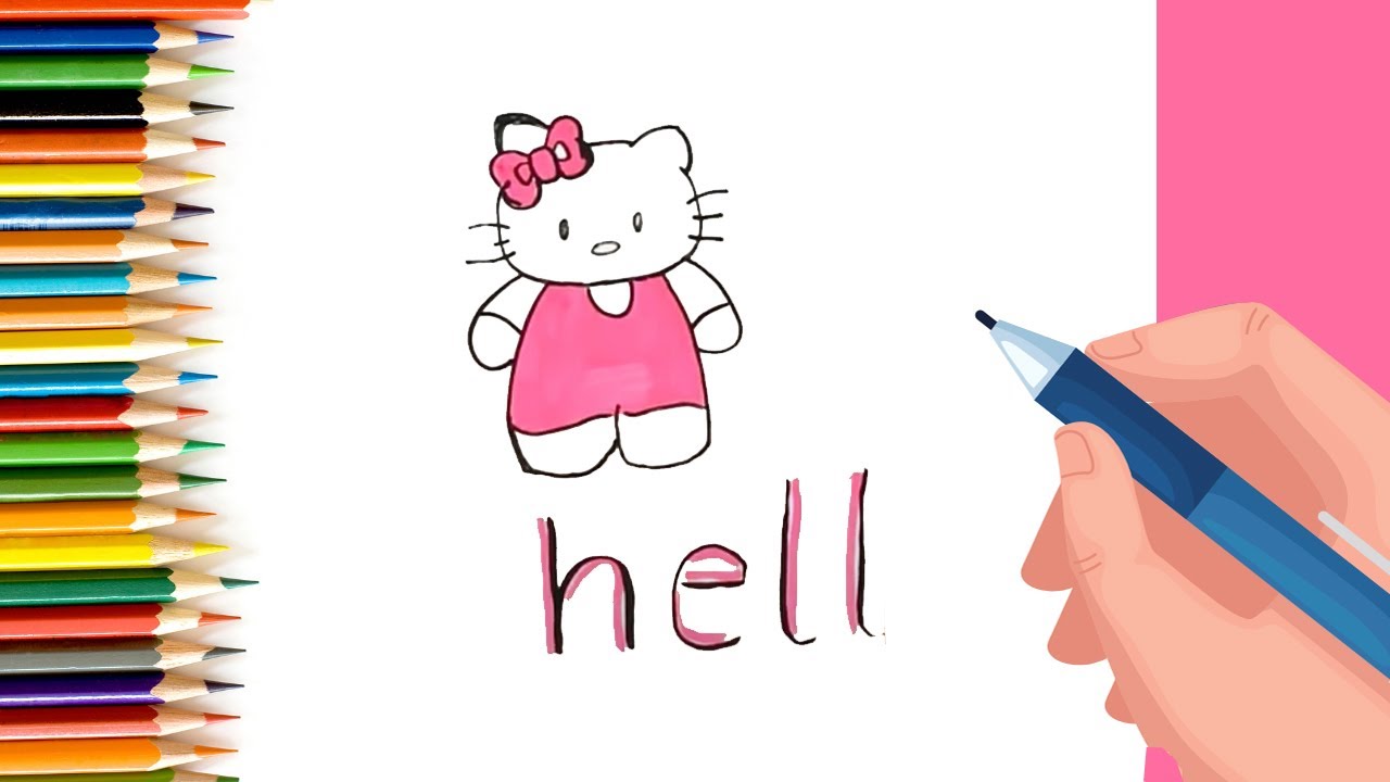 How To Draw Hello Kitty easy for kids