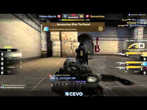 Follow eSports vs Sponsorless Game 2 (CEVO-P CS:GO Season 8) - Misled & Dust