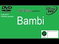 Opening And Closing To Bambi Disney DVD Australia 2011
