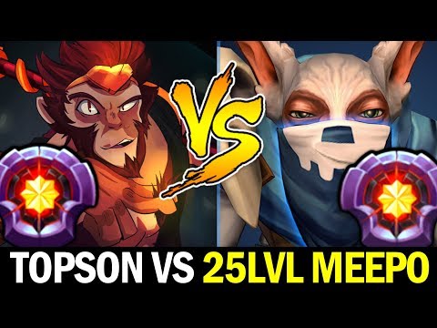 TOPSON Signature Hero — 25Lvl Monkey King vs 25lvl Meepo Dota2