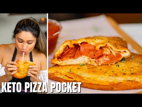 BEST KETO CALZONE! How to make an EASY Keto Pepperoni Pizza Pocket