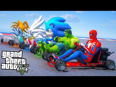 Sonic The Hedgehog Team Go Kart Race Challenge #594 (Funny Contest) - GTA V Mods