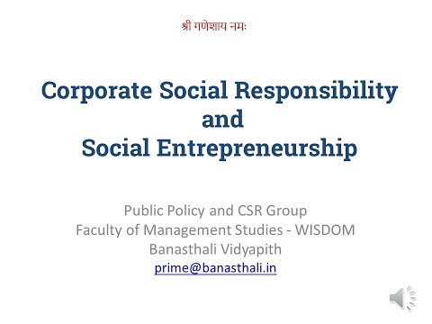 Introduction to CSR and SE - Sub module 1