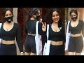 Gorgoues Neha Sharma Flaunting Her Exy Figure In Al Black Gym Outfit Snapped Post Workout At Bandra